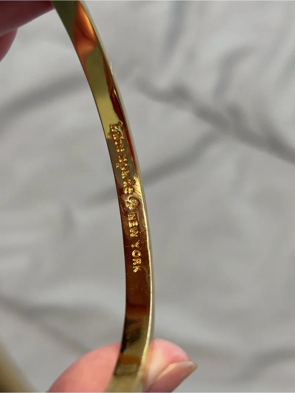 Kate Spade New York Three Cheers Gold & Enamel Bangle Bracelet - Picture 6 of 7